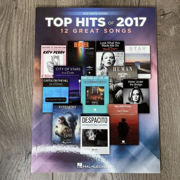 Top Hits of 2017  Big-Note Piano 12 Great Songs Hal Leonard - Picture 2 of 5